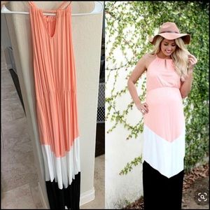 Pink Blush Maternity Maxi Dress (M)